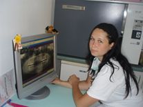 Barbora při práci