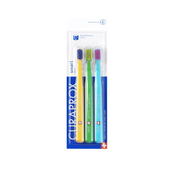 Levně Curaprox CS 7600 Ultrasoft SMART zubní kartáček 3 ks