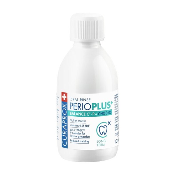 Levně Curaprox Perio Plus+ Balance 0,05% ústní voda 200 ml