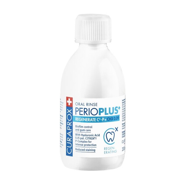 Levně Curaprox Perio Plus+ Regenerate 0,09% ústní voda 200 ml
