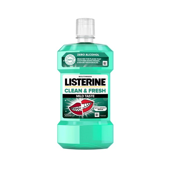 Listerine Clean & Fresh Mild Taste ústní voda 500 ml