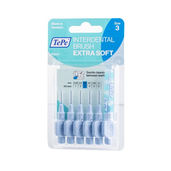 TePe Extra Soft 0,6 mezizubní kartáček modrý 6 ks