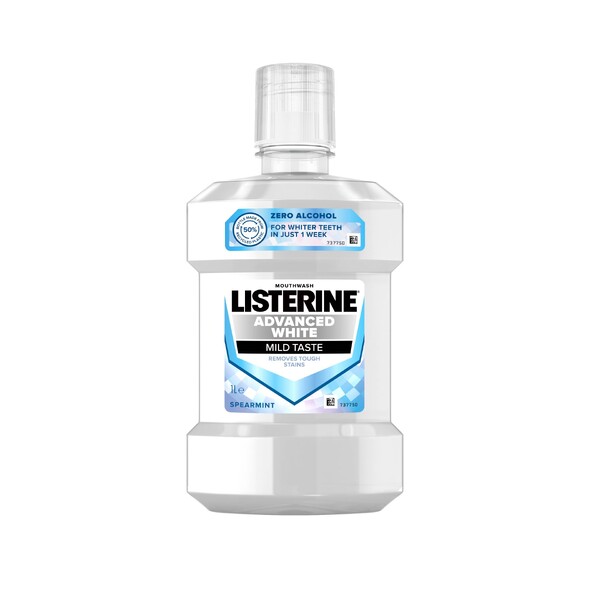 Listerine Advanced White Mild Taste ústní voda 1000 ml