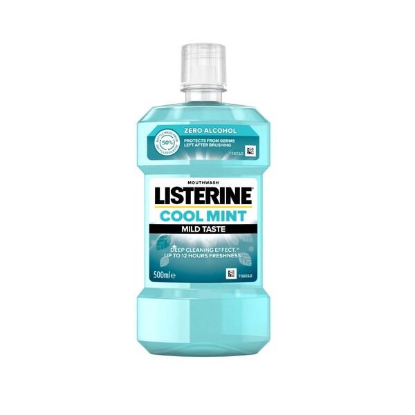 Listerine Cool Mint Mild Taste ústní voda 500 ml