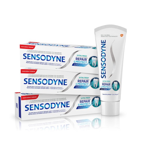 Sensodyne Repair & Protect Deep Repair Extra Fresh zubní pasta 3x75ml