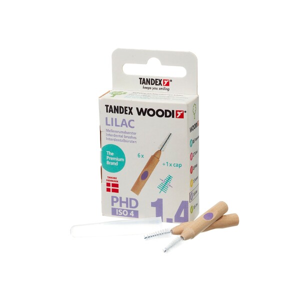 Tandex Woodi 1,4 Lilac mezizubní kartáček 6 ks