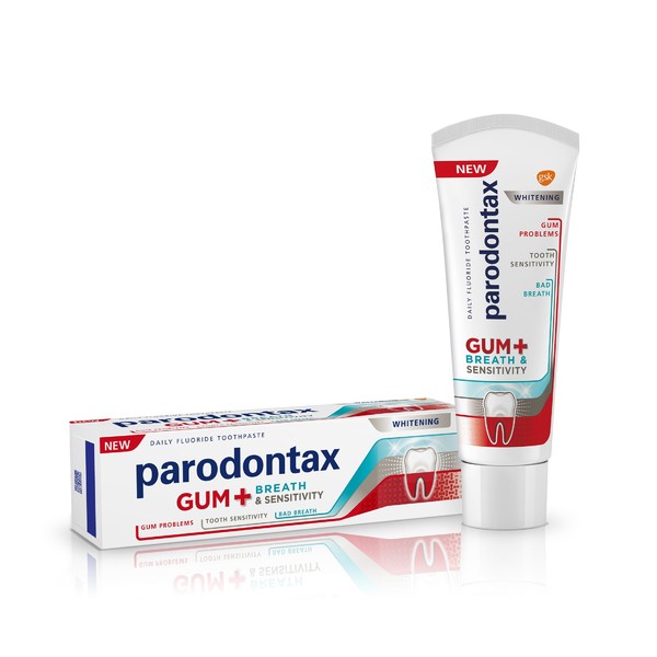Parodontax Dásně + Dech & Citlivé zuby bělicí zubní pasta 75 ml