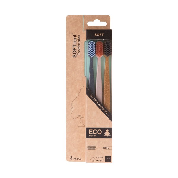 Softdent Eco Soft zubní kartáček 3 ks