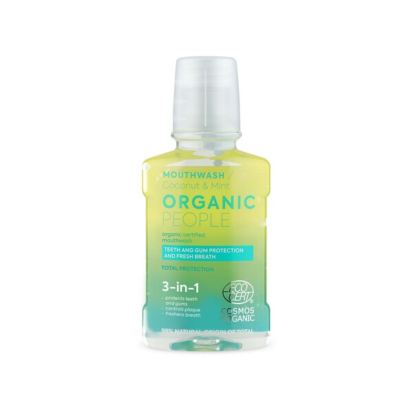 Organic People Coconut & Mint ústní voda 250 ml