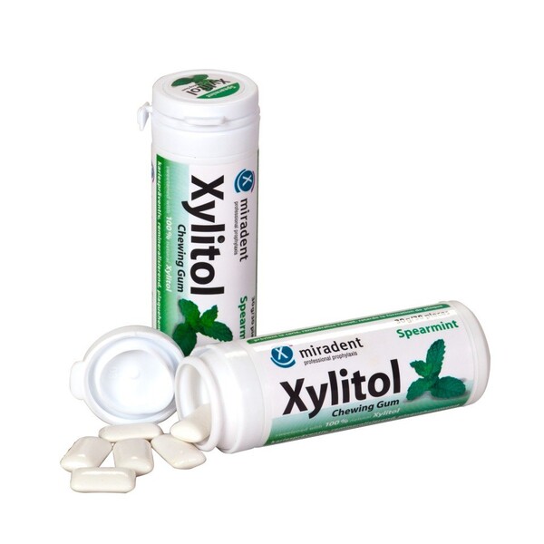 Levně Miradent Xylitol žvýkačky SPEARMINT 30 ks