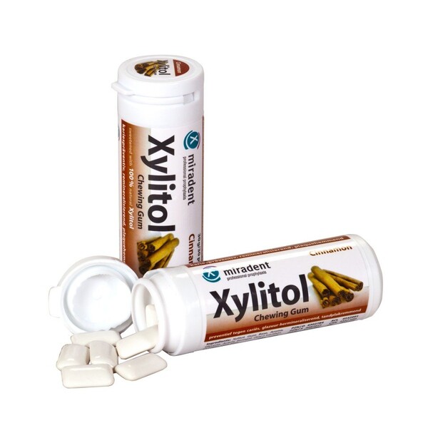 Levně Miradent Xylitol žvýkačky SKOŘICE 30 ks