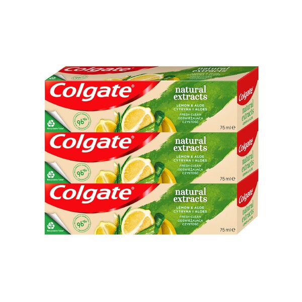 Colgate Natural Extract Ultimate Fresh zubní pasta 3x75 ml