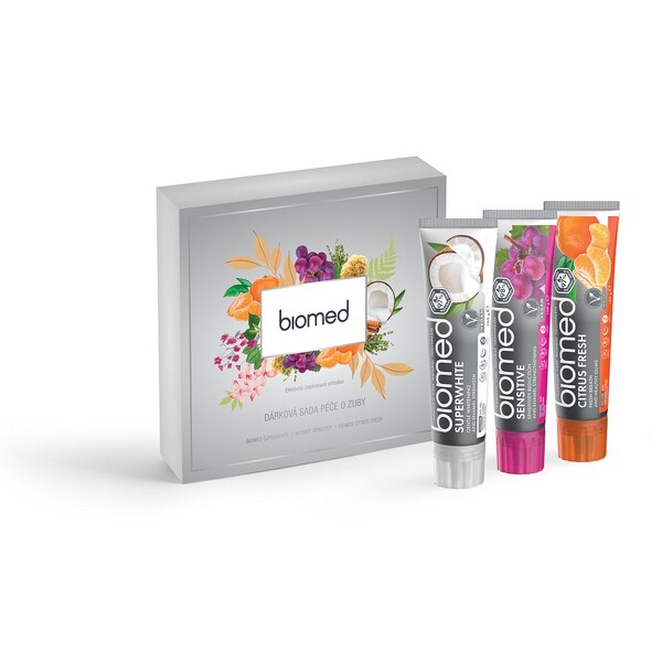 Biomed dámská dárková sada zubních past 3x100 g