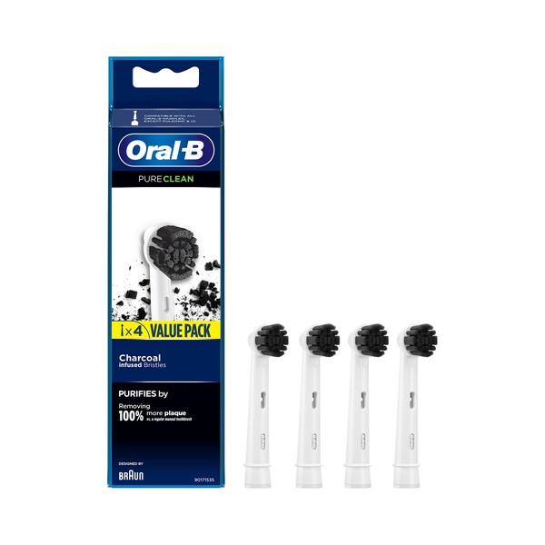 Oral-B EB 20-4 PureClean Charcoal náhradní hlavice 4 ks