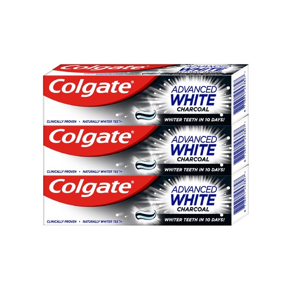 Colgate Advanced White Charcoal zubní pasta 3x75 ml