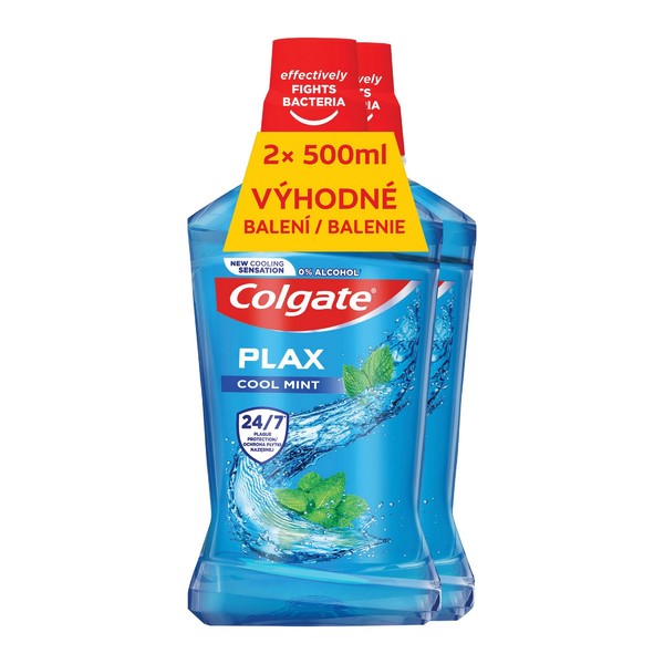 Colgate Plax Multi Protect Cool Mint ústní voda 2x500 ml