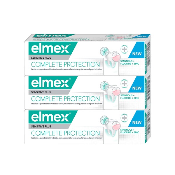 Elmex Sensitive Plus Complete Protection zubní pasta 3x75 ml