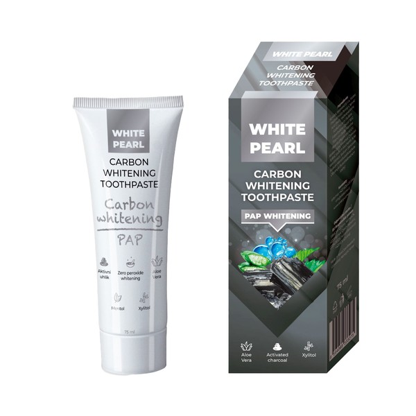 White Pearl PAP Carbon Whitening zubní pasta 75ml