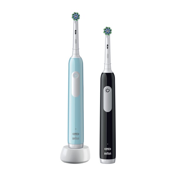 Oral-B PRO Series 1 Duo Blue + Black oscilační kartáček 2 ks