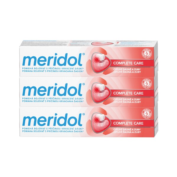 Meridol Complete Care citlivé dásně a zuby zubní pasta 3x75 ml