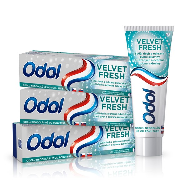 Odol Velvet Fresh zubní pasta 3x75 ml
