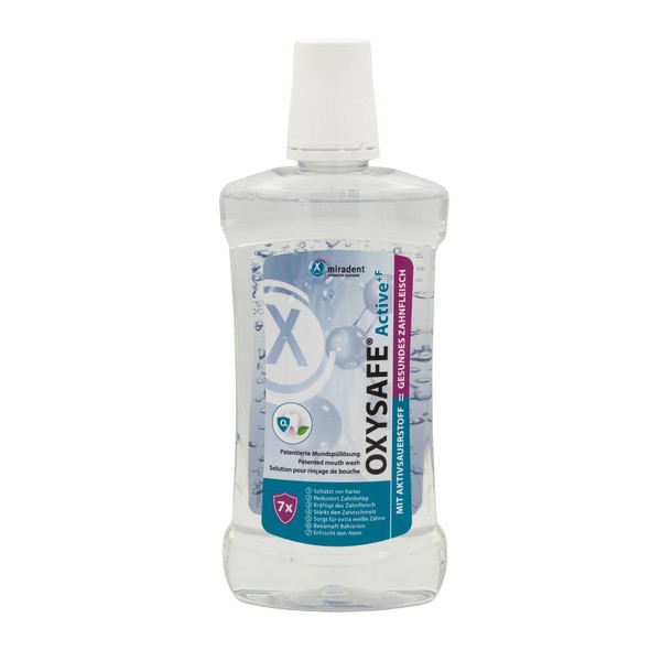 Miradent Oxysafe Active +F ústní voda 500 ml