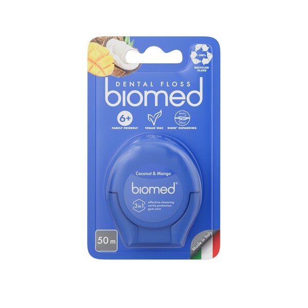 Biomed kokos&mango zubní nit 50 m