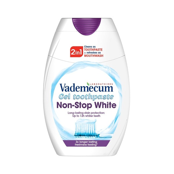 Vademecum 2v1 Non-Stop White zubní pasta 75 ml
