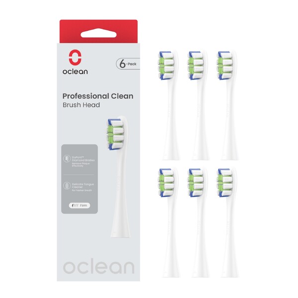 Oclean Professional Clean White náhradní hlavice 6 ks