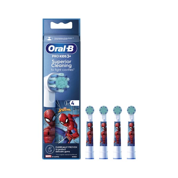 Levně Oral-B Pro Kids Spider-Man náhradní hlavice 4 ks