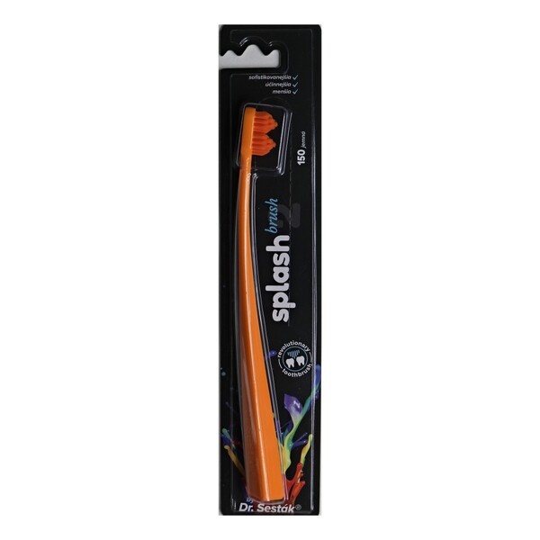 Levně Splash Brush 2 150 zubní kartáček oranžový