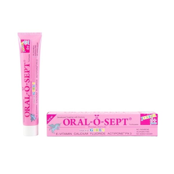Levně Oral-o-sept Junior Girls 6+ zubní pasta 75 ml