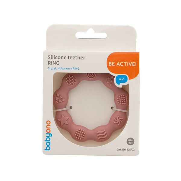 Levně Babyono Ring kousátko - RŮŽOVÉ