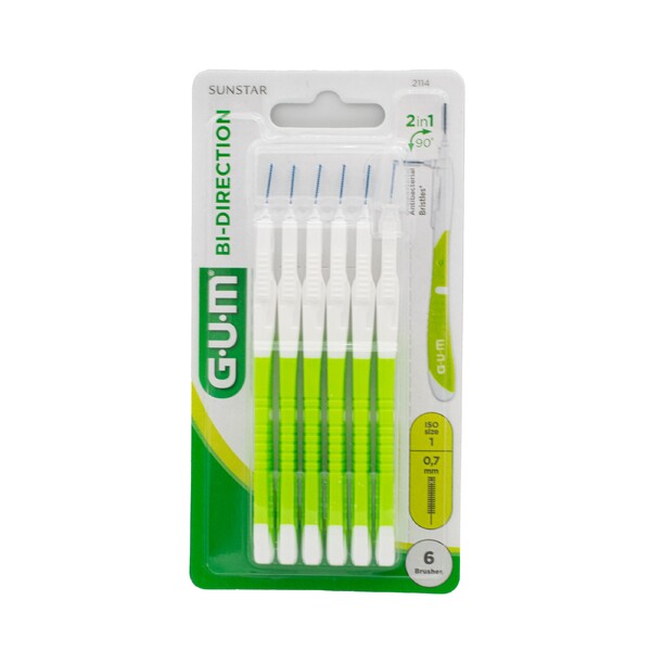 Levně GUM Bi-direction 0,7 mezizubní kartáčky 6 ks