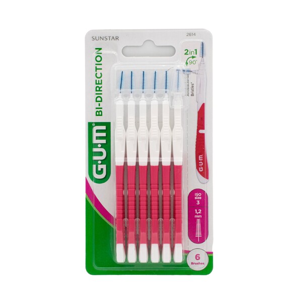 Levně GUM Bi-direction 1,2 mezizubní kartáčky 6 ks