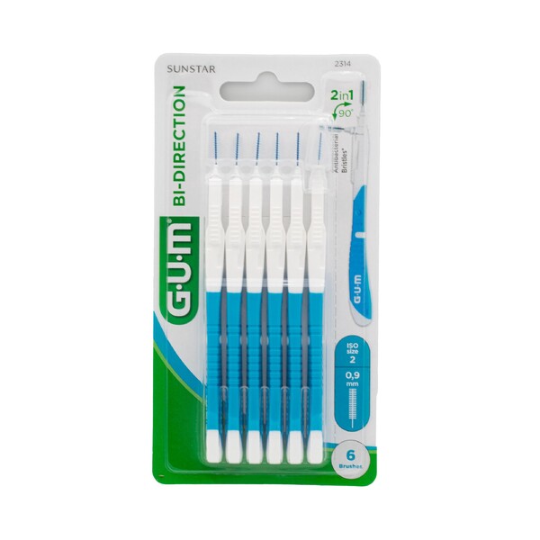 Levně GUM Bi-direction 0,9 mezizubní kartáčky 6 ks