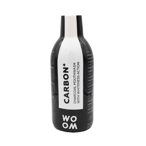 Levně Woom Carbon+ ústní voda 500 ml