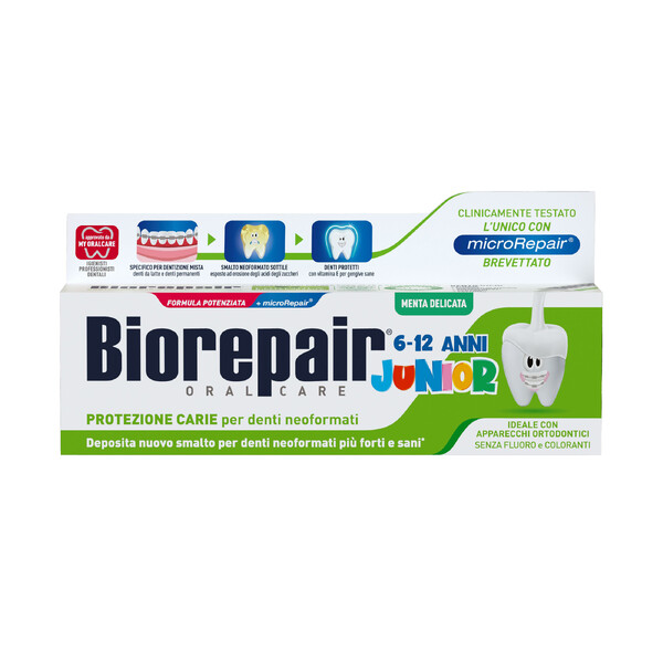 Levně Biorepair Junior 6-12 Mint dětská zubní pasta 75 ml