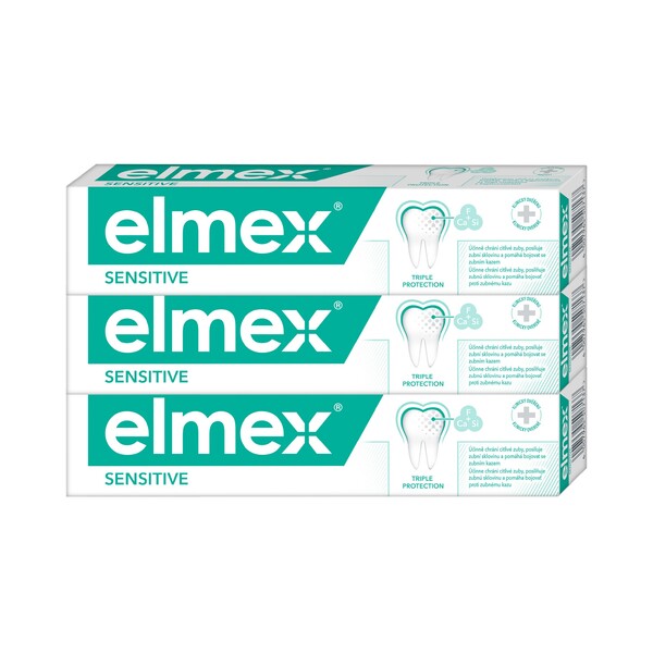 Levně Elmex Sensitive zubní pasta 3×75 ml