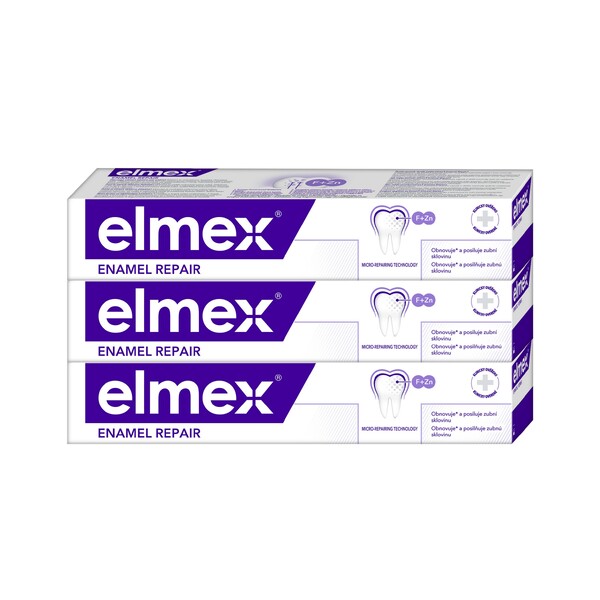 Levně Elmex Enamel Repair zubní pasta 3x75 ml