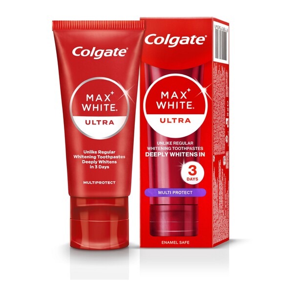 Levně Colgate Max White Ultra MultiProtect bělicí zubní pasta 50 ml