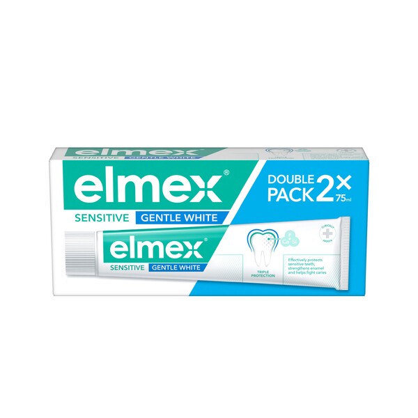 Levně Elmex Sensitive Gentle White zubní pasta 2×75 ml
