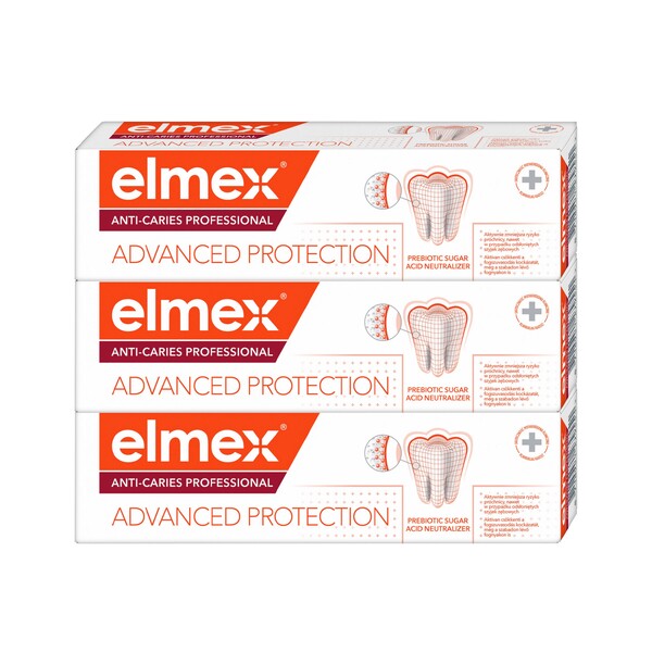 Levně Elmex Anti Caries Professional zubná pasta 3x75 ml