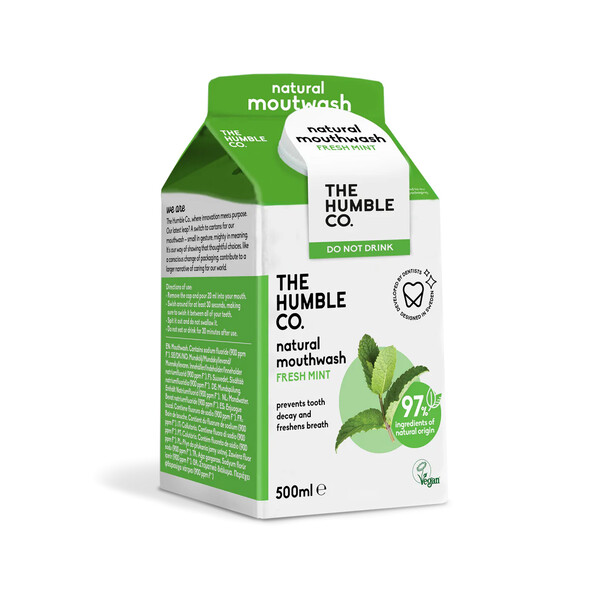 Levně The Humble Fresh Mint ústní voda 500 ml
