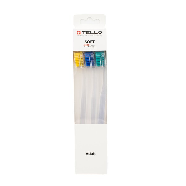 Levně Tello 4920 Soft zubní kartáček 3 ks