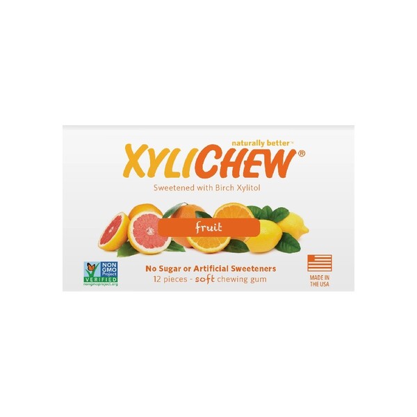 Levně Xylichew žvýkačky ovocné 12 ks