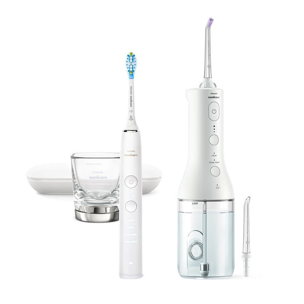 Levně Philips Sonicare HX3886/41 DiamondClean sonický kartáček + ústní sprcha Power Flosser