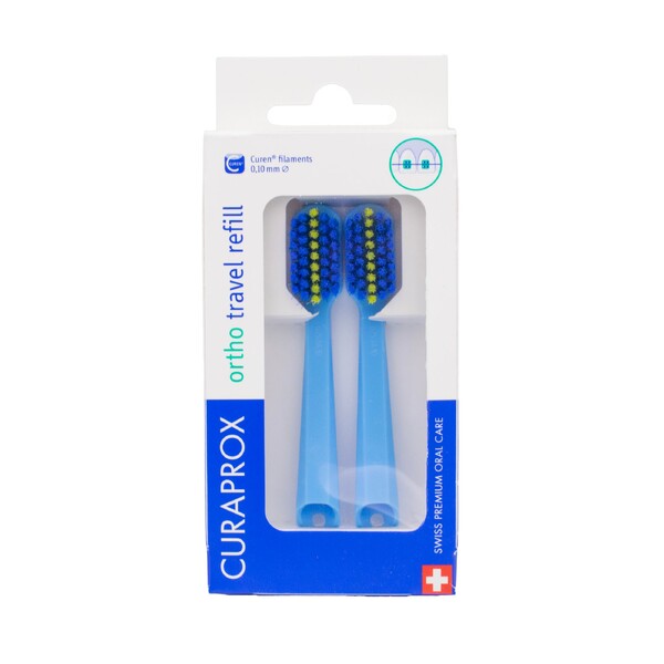 Levně Curaprox Travel Set Ortho Blue náhradní kartáčky 2 ks