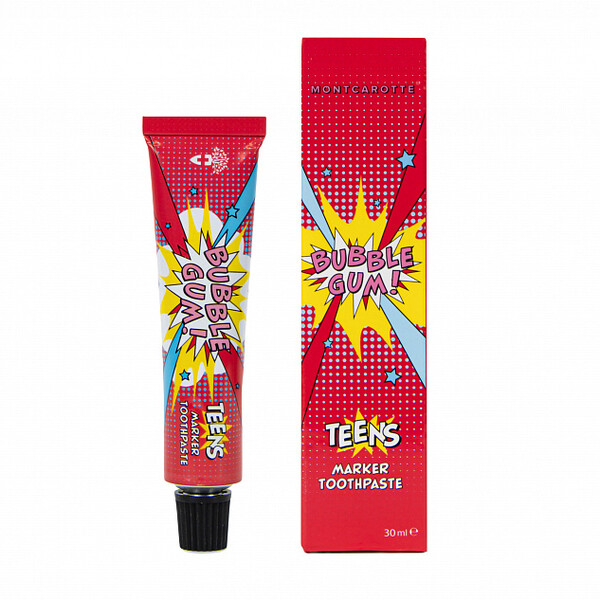 Levně MontCarotte Marker Teens Bubble Gum zubní pasta 30 ml
