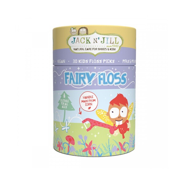 Levně Jack N'Jill Fairy Floss dětská zubní nit 30 ks